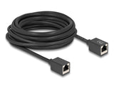 Delock Netzwerk Verlängerungskabel Kupplung RJ45 Buchse zu RJ45 Buchse Cat.6A S/FTP 7,5 m schwarz