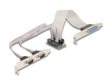 Delock Mini PCIe I/O PCIe full size 1 x Parallel, 2 x Seriell RS-232 mit Spannungsversorgung 5 V / 12 V
