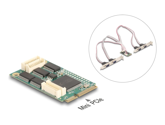 Delock Mini PCIe I/O full size 4 x Seriell RS-232