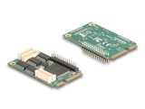Delock Mini PCIe I/O PCIe full size 4 x Seriell RS-232, 1 x Parallel