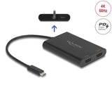 Delock Adapter USB Type-C™ zu 2 x HDMI 4K 60 Hz mit DisplayLink® Grafik und USB PD