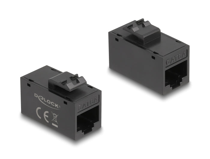 Delock Keystone Modul RJ45 Buchse zu RJ45 Buchse Cat.6A UTP schwarz