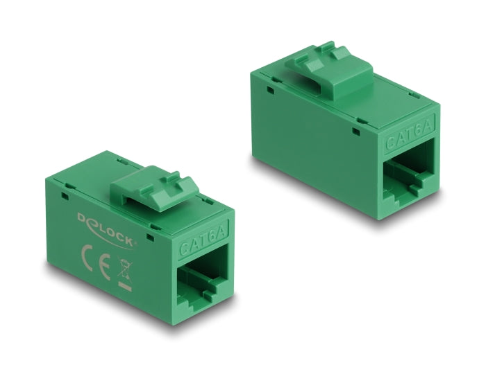 Delock Keystone Modul RJ45 Buchse zu RJ45 Buchse Cat.6A UTP grün