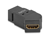 Delock Keystone Modul HDMI Einbaubuchse zu HDMI Buchse 45° gewinkelt 8K 60 Hz schwarz