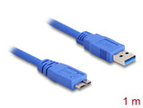 Delock USB 5 Gbps Kabel Typ-A Stecker zu Typ Micro-B Stecker 1 m blau
