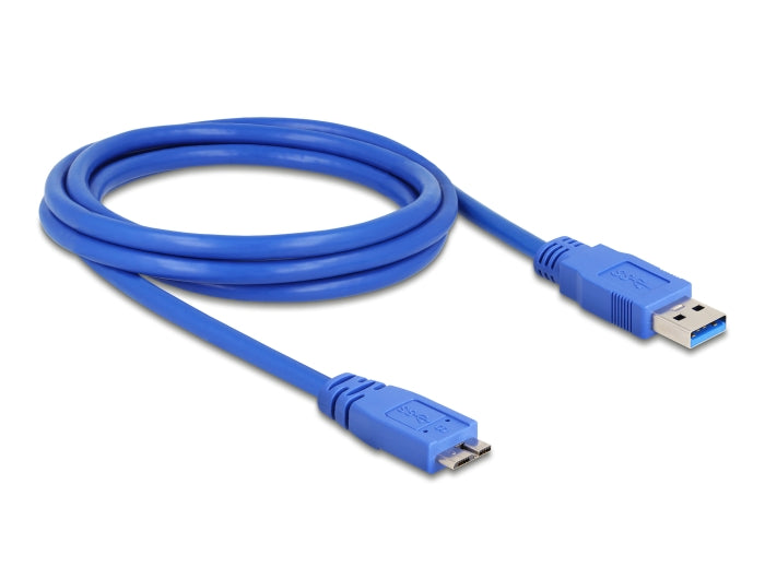 Delock USB 5 Gbps Kabel Typ-A Stecker zu Typ Micro-B Stecker 2 m blau