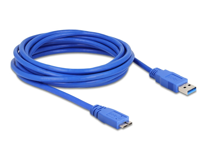 Delock USB 5 Gbps Kabel Typ-A Stecker zu Typ Micro-B Stecker 5 m blau