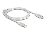 Delock Kabel USB 2.0 Typ-A Stecker > USB 2.0 Typ-A Stecker 1,5 m transparent