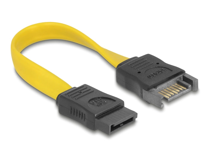 Delock SATA 6 Gb/s Verlängerungskabel 10 cm gelb