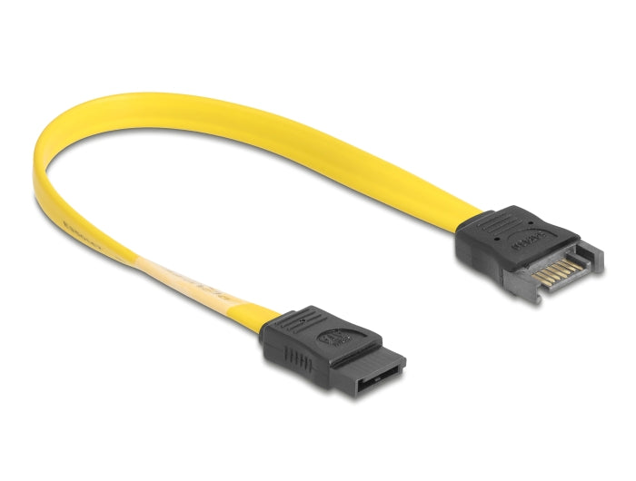 Delock SATA 6 Gb/s Verlängerungskabel 20 cm gelb