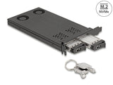 Delock PCI Express x16 Karte Wechselrahmen für 2 x M.2 NVMe SSD - Bifurcation