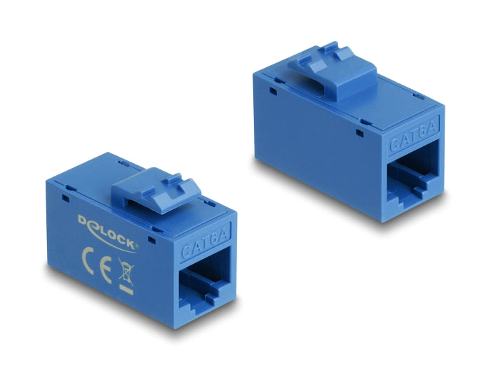 Delock Keystone Modul RJ45 Buchse zu RJ45 Buchse Cat.6A UTP blau