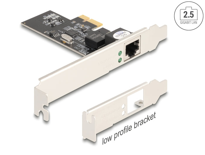 Delock PCI Express x1 Netzwerkkarte 2,5 Gigabit LAN 1 x RJ45 i225