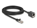 Delock Netzwerk Verlängerungskabel RJ45 Stecker zu RJ45 Buchse Cat.6A S/FTP 3 m schwarz
