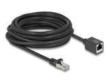 Delock Netzwerk Verlängerungskabel RJ45 Stecker zu RJ45 Buchse Cat.6A S/FTP 7,5 m schwarz