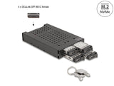 Delock 3.5″ Wechselrahmen für 4 x M.2 NVMe SSD mit OcuLink SFF-8612 Anschluss