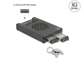 Delock 3.5″ Wechselrahmen für 2 x M.2 NVMe SSD mit OcuLink SFF-8612 Anschluss