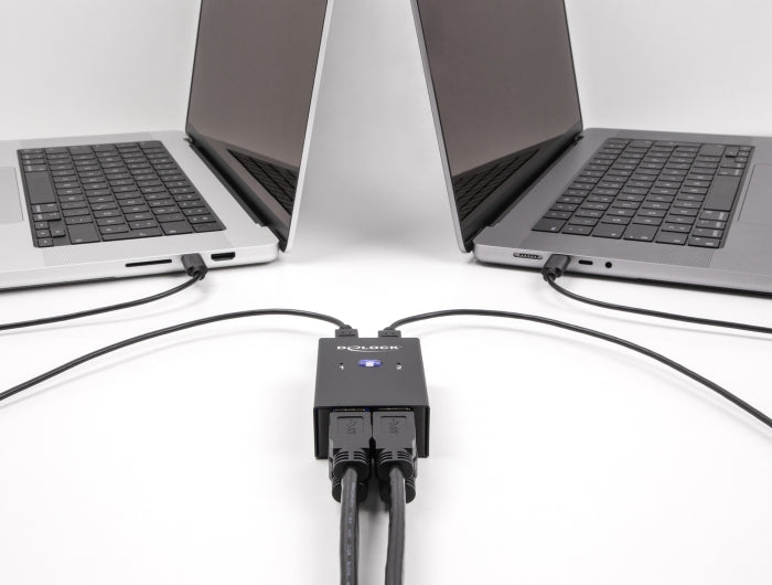 Delock USB 2.0 Switch für 2 PC an 4 Geräte