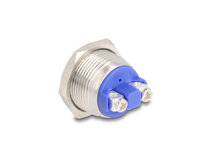 Delock Drucktaster zum Einbau 19 mm 2 x Schraubklemme Taster gewölbt