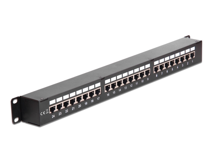 Delock 19″ Kupplungs-Patchpanel 24 Port Cat.6