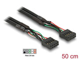 Delock Kabel USB 2.0 Pfostenbuchse 2,54 mm 10 Pin > USB 2.0 Pfostenbuchse 2,54 mm 10 Pin 50 cm