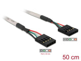Delock USB 2.0 Kabel 5 Pin Pfostenbuchse zu 4 Pin Pfostenbuchse 50 cm