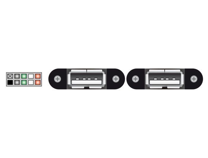 Delock Kabel USB 2.0 Pfostenbuchse 2,00 mm 10 Pin > 2 x USB 2.0 Typ-A Buchse zum Einbau 25 cm