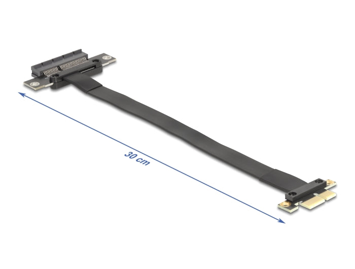 Delock Riser Karte PCI Express 3.0 x1 Stecker zu x4 Slot mit Kabel 30 cm