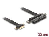 Delock Riser Karte PCI Express 3.0 x1 Stecker zu x8 Slot mit Kabel 30 cm