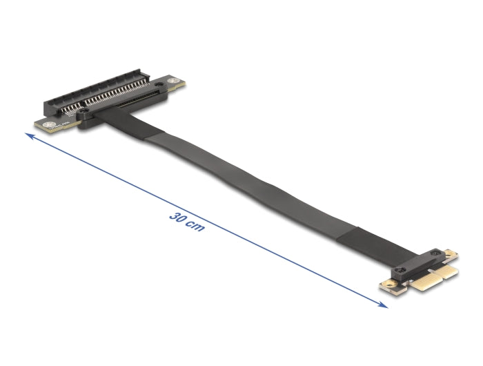 Delock Riser Karte PCI Express 3.0 x1 Stecker zu x8 Slot mit Kabel 30 cm