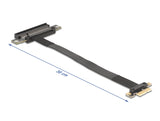 Delock Riser Karte PCI Express 3.0 x1 Stecker zu x8 Slot mit Kabel 30 cm