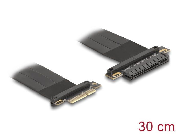 Delock Riser Karte PCI Express 3.0 x4 Stecker zu x8 Slot mit Kabel 30 cm