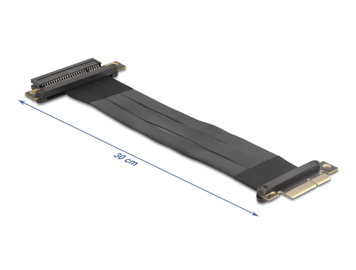 Delock Riser Karte PCI Express 3.0 x4 Stecker zu x8 Slot mit Kabel 30 cm