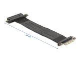 Delock Riser Karte PCI Express 3.0 x4 Stecker zu x8 Slot mit Kabel 30 cm