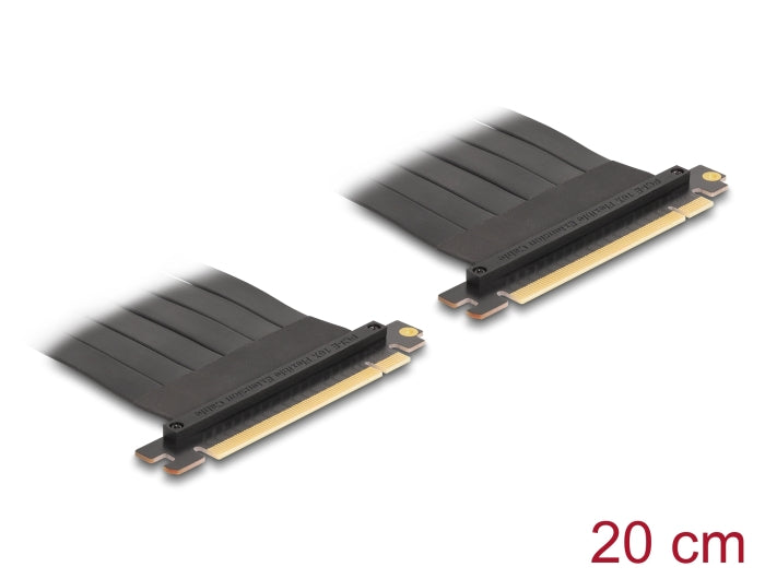 Delock Riser Karte PCI Express 3.0 x16 Stecker zu x16 Stecker mit Kabel 20 cm