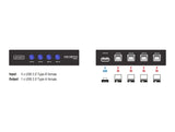 Delock Umschalter USB 2.0 4 Port manuell