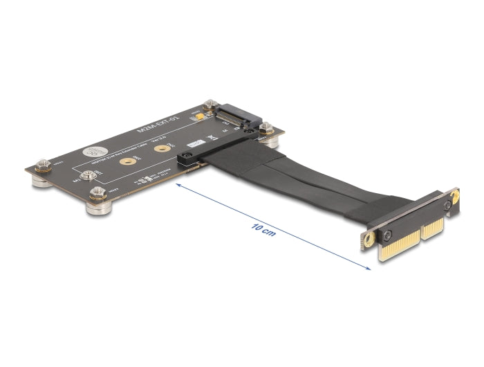 Delock Adapter PCIe 3.0 x4 Stecker 90° gewinkelt zu M.2 Key M Buchse mit Kabel 10 cm
