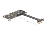 Delock Adapter PCIe 3.0 x1 Stecker 90° gewinkelt zu M.2 Key M Buchse mit Kabel 10 cm