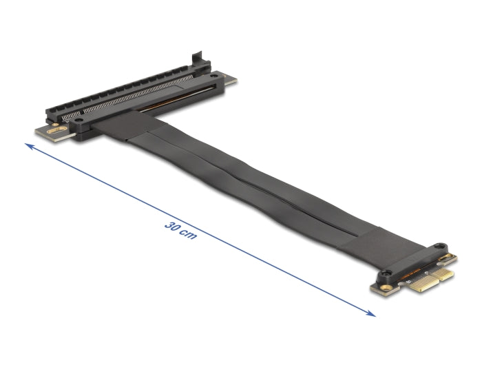 Delock Riser Karte PCI Express 3.0 x1 Stecker zu x16 Slot mit Kabel 30 cm