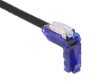 Delock RJ45 Netzwerkkabel Cat.6 UTP mit 180° winkelbaren Steckern schwarz 0,5 m