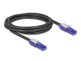 Delock RJ45 Netzwerkkabel Cat.6 UTP mit 180° winkelbaren Steckern schwarz 2 m