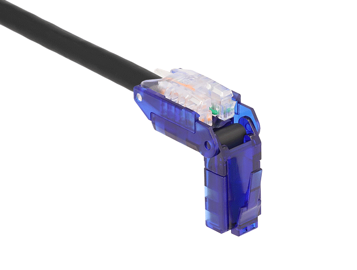 Delock RJ45 Netzwerkkabel Cat.6 UTP mit 180° winkelbaren Steckern schwarz 5 m