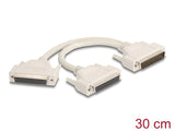 Delock Adapter Y-Kabel Splitter D-Sub HD 50 Pin Stecker zu 2 x D-Sub HD 50 Pin Buchse mit Schrauben 30 cm