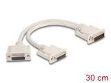 Delock Adapter Y-Kabel Splitter D-Sub HD 26 Pin Stecker zu 2 x D-Sub HD 26 Pin Buchse mit Schrauben 30 cm