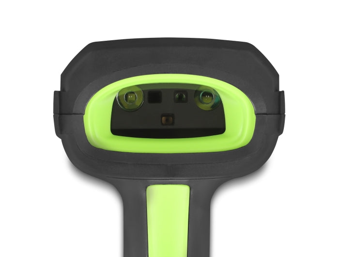 Delock Industrie Barcode Scanner 1D und 2D für 433 MHz oder Bluetooth mit induktiver Ladestation und Fernablesung bis max. 6,5 m