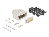 Delock Sub-D Steckergehäuse 15 Pin aus Metall inklusive Steckerverbinder Stecker und Montagematerial