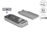 Delock M.2 NVMe SSD Gehäuse USB 40 Gbps - werkzeugfrei