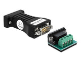Delock Konverter 1 x Seriell RS-232 DB9 zu 1 x Seriell RS-485 mit ESD Schutz 15 kV Überspannungsschutz 600 W und erweiterter Temperaturbereich