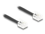 Delock Telefonkabel / Spiralkabel RJ11 Stecker zu RJ11 Stecker schwarz 2 m