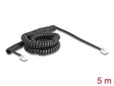Delock Telefonkabel / Spiralkabel RJ11 Stecker zu RJ11 Stecker schwarz 5 m